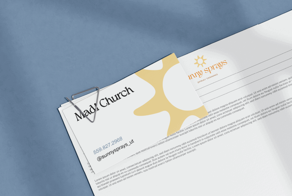 sunny sprays business card
